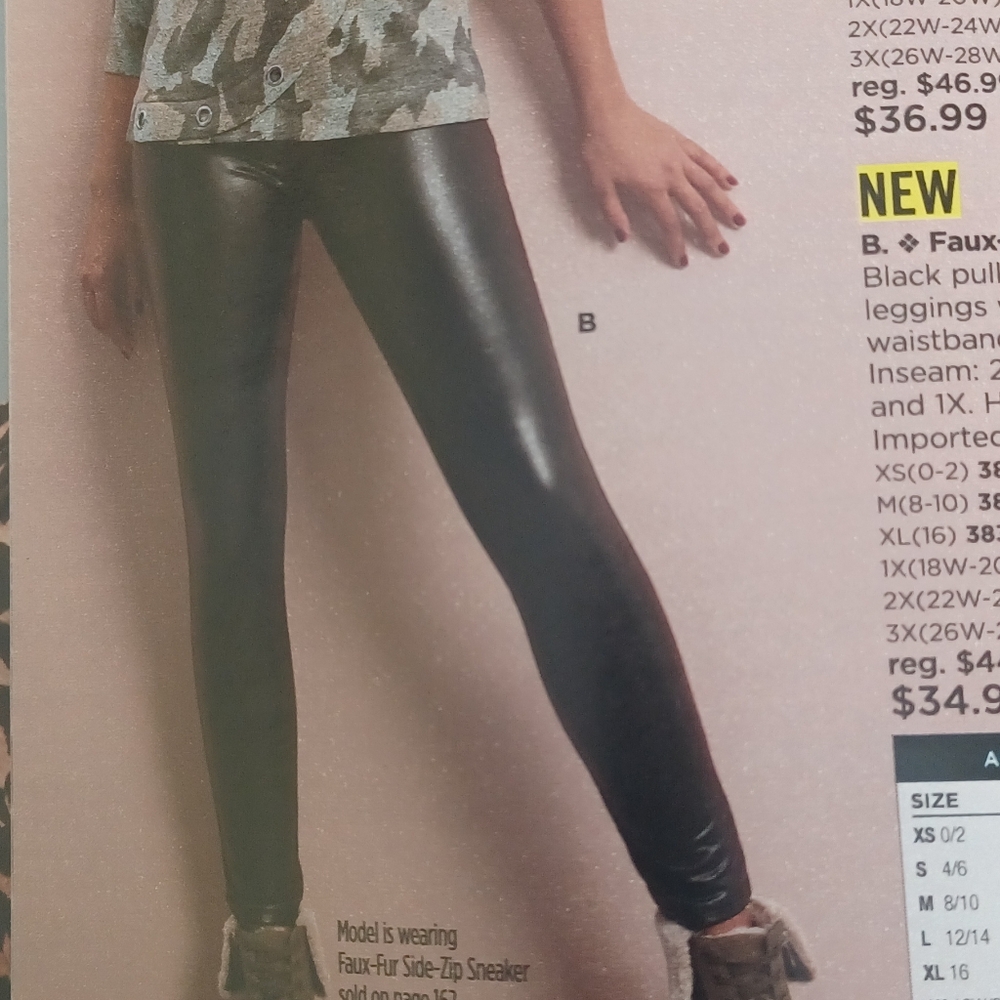 Chic Black Faux Leather Leggings